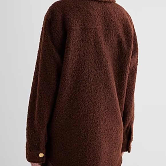 Express Teddy Novelty Button Shacket - XS - NWT - Picture 2 of 2